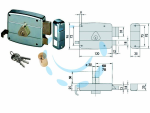 SERRATURA APPLICARE CATENACCIO E SCROCCO DOPPIO CILINDRO FISSO 50521 - mm.70 DX (50521701)
