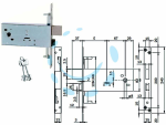 SERRATURA TRIPLICE DA INFILARE DOPPIA MAPPA PER FASCE MM.82 H 983 - mm.90 (983901BFZ)