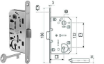 SERRATURA A BUSSOLA MEDIANA EVOLUTION SOLO SCR. NYLON B. T.DO CR. OP.- mm.50 bordo cromato opaco (1101.50.34)