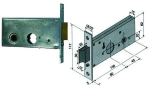 SERRATURA DA INFILARE PER FASCE CATENACCIO E SCROCCO MM.62 H 123 - mm.60 (12360010)