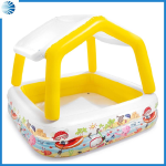 PISCINA GONFIABILE QUADRA "ACQUARIO" CON PARASOLE +2 ANNI - cm.157x157x122h. - peso Kg.3,800 (art.57470)