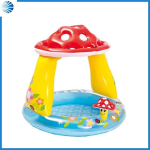 PISCINA GONFIABILE TONDA "FUNGO" CON PARASOLE 1-3 ANNI - ø cm.102x89h. - peso Kg.1,500 (art.57114)