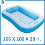 PISCINA GONFIABILE RETTANGOLARE +2 ANNI - cm.166x100x28h. - peso Kg.1,8 (art.57403)