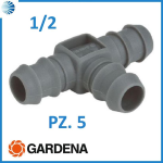 RACCORDO A T PER TUBO DA 1/2" PER MICROIRRIGAZIONE - conf.pz.5 in blister (13121-26)