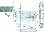 SERRATURA DA INFILARE PER FASCE DOPPIA MAPPA MM.82 H 57313