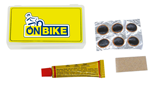 KIT RIPARAZIONE PER BICICLETTE 1 MASTICE + 6 PEZZE + 1 ACRTA ABRASIVA