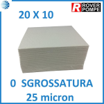 CARTONE FILTRANTE CM.20X10 - ROVER 0 sgrossatura, micron 25 - kit pz.10