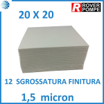 CARTONE FILTRANTE CM.20X20 - ROVER 12 sgrossatura-finitura, micron 1,5