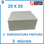 CARTONE FILTRANTE CM.20X20 - ROVER 8 sgrossatura-finitura, micron 3