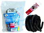 KIT RICAMBIO TRECCIA TONDA CON SILICONE ADESIVO PER ALTE TEMPERATURE - mm.10x2,5 mt.