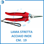 FORBICE PER RACCOLTA LAMA STRETTA IN ACCIAIO INOX - cm.19