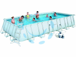 PISCINA POWER STEEL RETTANGOLARE TELAIO PORTANTE CM.732X366X132 -kg.171,1 - lt.30.045 - filtro sabbia (art.56475)