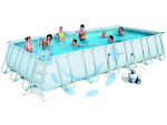 PISCINA POWER STEEL RETTANGOLARE TELAIO PORTANTE CM.956X488X132 - kg.224,5 - lt.52.231- filtro sabbia (art.56623)