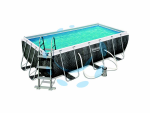 PISCINA POWER STEEL RETTANGOLARE TELAIO PORTANTE CM.412X201X122H. - kg.73,5- lt.8.124 - filtro cartuccia (art.56722)