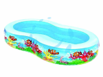 PISCINA "FAMILY" GONFIABILE SAGOMATA CON DISEGNI +3 ANNI - cm.262x157x46h. - peso Kg.4,1 (art.54118)