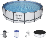 PISCINA STEEL PRO MAX TONDA TELAIO PORTANTE CM.457X107 - kg.57,2 -lt.14.970 -filtro cartuccia (art.56488)