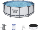 PISCINA STEEL PRO MAX TONDA CON TELAIO PORTANTE CM.427X122 -kg.60,1 -lt.15.232 - filtro cartuccia (art.5612X)