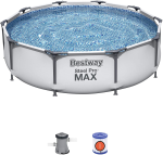 PISCINA STEEL PRO MAX TONDA CON TELAIO PORTANTE CM.305X76H. - ø cm.305x76 - capacità lt.4678 - (art.56408)