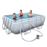 PISCINA POWER STEEL RETTANGOLARE CON TELAIO PORTANTE CM.282X196X84 -kg.39,4 -lt.3.662 -filtro cartuccia (art.56629)