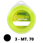 FILO PER DECESPUGLIATORE NYLON STRONG - TONDO MT.70 - mm.3