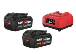 CARICABATTERIE 20V MAX + 2 BATTERIE LITIO 20V 5AH