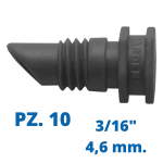 TAPPO FINE LINEA PER TUBO DA 3/16" PER MICROIRRIGAZIONE - per tubo da 3/16" conf.pz.10 in blister(1323-29)