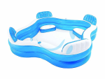 PISCINA GONFIABILE QUADRATA CENTER FAMILY +3 ANNI - cm.229x229x66 - kg. 6,65 - lt.990 (art.56475)