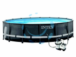 PISCINA ULTRA XTR FRAME TONDA CON TELAIO PORTANTE CM.488x122H. - kg.103,30 - lt.19156 filtro a sabbia (art.26326)