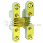 CERNIERE INVISIBILI IN ACCIAIO OTTONATO E NYLON- mm.12,5+12,5x64,5h. - incasso mm.35x18p. (499)