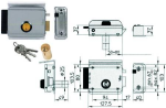 SERRATURA ELETTRICA DX ANTRACIT VIRO 794 - mm.50/80 DX (8992.1) 