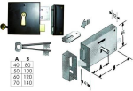 SERRATURA DA APPLICARE PER CANTINE 175 - entrata mm.60, lunghezza mm.120 SX