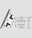 SERRATURA CAS DA INFILARE DOPPIA ENTRATA PER MOBILI A.32 - mm.25