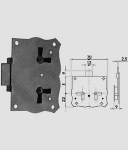 SERRATURA DA APPLICARE CAS IN STILE A.1076 - mm.30