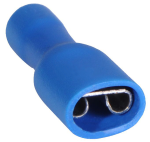 TERMINALI CAPICORDA · TUTTI ISOLATI IN PVC · FEMMINA - Blu 1.5 ÷ 2.5 - PER MASCHIO 6.3 x 0.8 - 00291