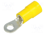 TERMINALI CAPICORDA · PREISOLATI IN PVC · OCCHIELLO - Giallo 4 ÷ 6 - PER VITE 4 - 00319