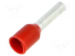 TERMINALI CAPICORDA · PREISOLATI IN PVC · A BUSSOLA - Rosso 1,5 - mm 1,7 - 00504