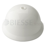 ROSONE MEZZA SFERA PLASTICA D.107 H.62 - 1 FORO DA MM.7 - BIANCO