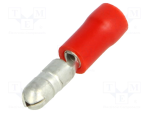 TERMINALI CAPICORDA · PREISOLATI IN PVC · ANTIVIBRANTI MASCHIO - Rosso 0.25 ÷ 1.5 - mm 4 - 00130