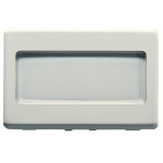 PULSANTE CON TARGA PORTANOME ILLUMINABILE NA 3 MODULI - 250V 10A - SYSTEM WHITE GW20024