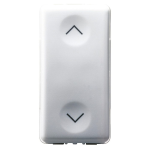 PULSANTE UNIPOLARE - NA+NA - CON INTERBLOCCO - SIMBOLO SU- GIU' - 250V 10A - SYSTEM WHITE GW20521