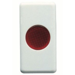 SPIA DI SEGNALAZIONE SINGOLA - ROSSO 12/24/250V - SYSTEM WHITE GW20603