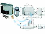 ELETTROSERRATURA PER CANCELLI CON TETTO 11721 - mm.80 SX (11721802)