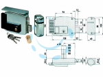 ELETTROSERRATURA PER CANCELLI CON TETTO 2 MANDATE 11761 - mm.50 DX (11761501)