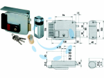 ELETTROSERRATURA PER CANCELLI CON TETTO E PULSANTE INTERNO 11731 - mm.70 DX (11731701)