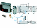 ELETTROSERRATURA PER CANCELLI TETTO E PULSANTE INTERNO 2 MANDATE 11771 - mm.50 DX (11771501)