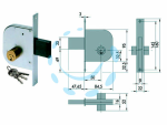 SERRATURA DA INFILARE PER CANCELLI SOLO CATENACCIO 42020 - mm.50 (42020500)