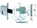 SERRATURA DA INFILARE PER CANCELLI SOLO CATENACCIO 42022 - mm.50 (42022500)