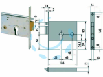 ELETTROSERRATURA DA INFILARE PER FASCE MM.82 H 14010 - mm.60 DX (14010601)