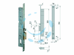 ELETTROSERRATURA DA INFILARE PER MONTANTI 14020 - mm.15 DX (14020151)