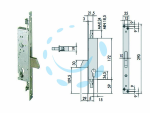 SERRATURA TRIPLICE DA INFILARE PER MONTANTI E PERSIANE S/SCROCCO 46820 - mm.30 (46820300)